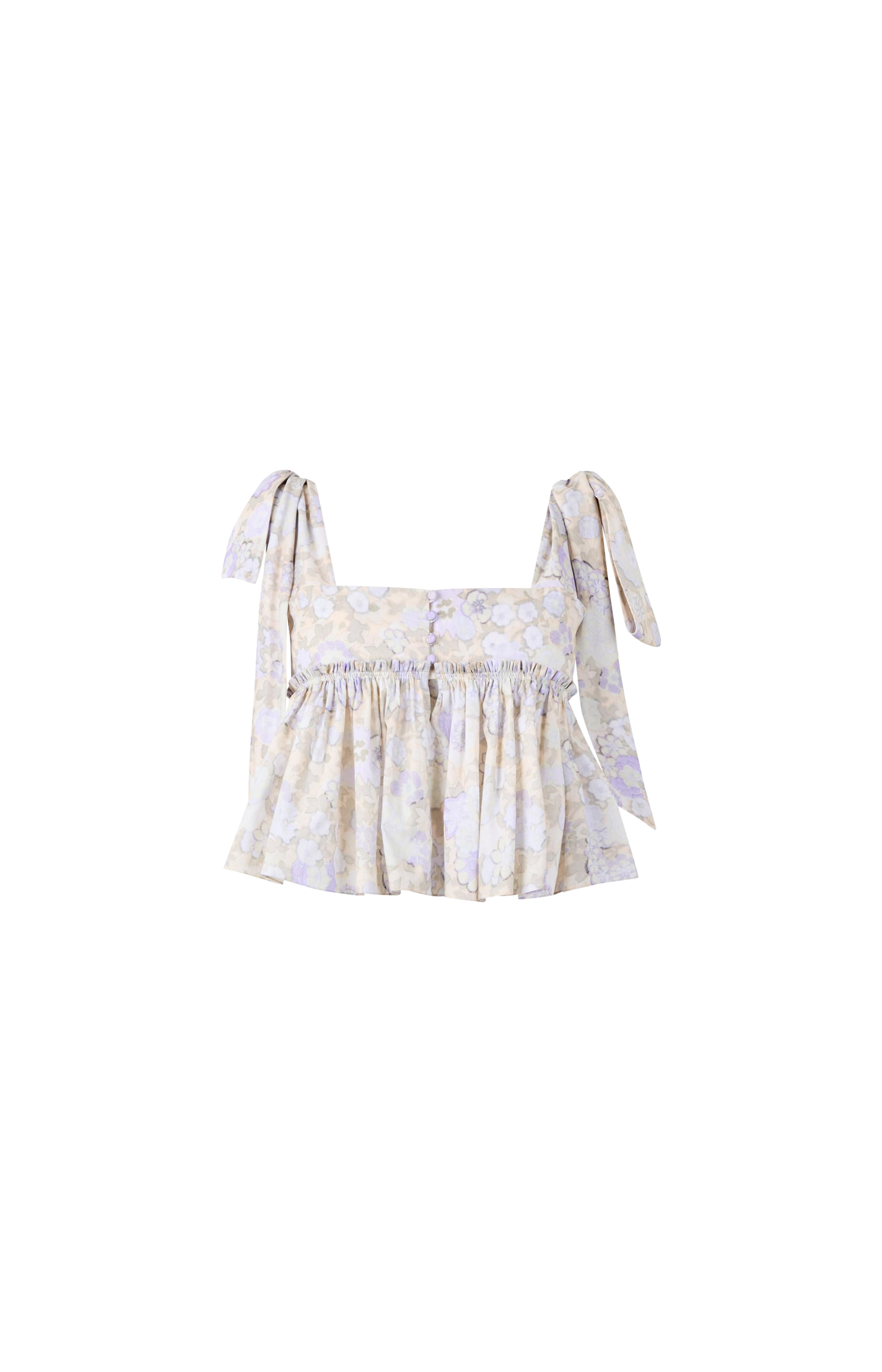 Knotted-Strap Cropped Top in Soft Cotton
