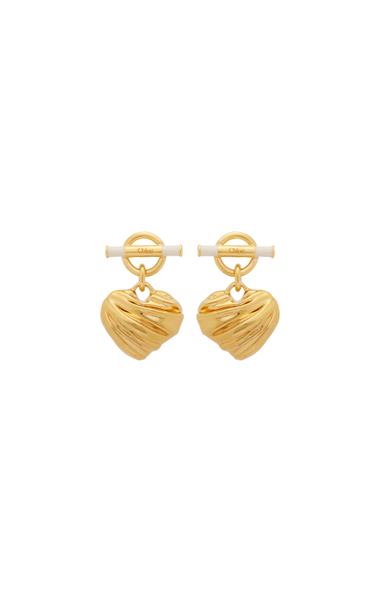 Gold Heart Earrings