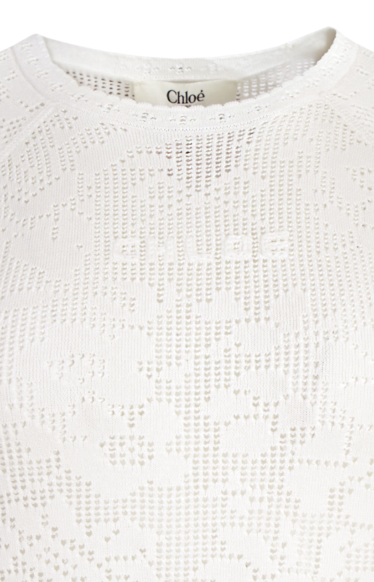 Short-Sleeve Fitted Mini Dress in a Cotton Knit