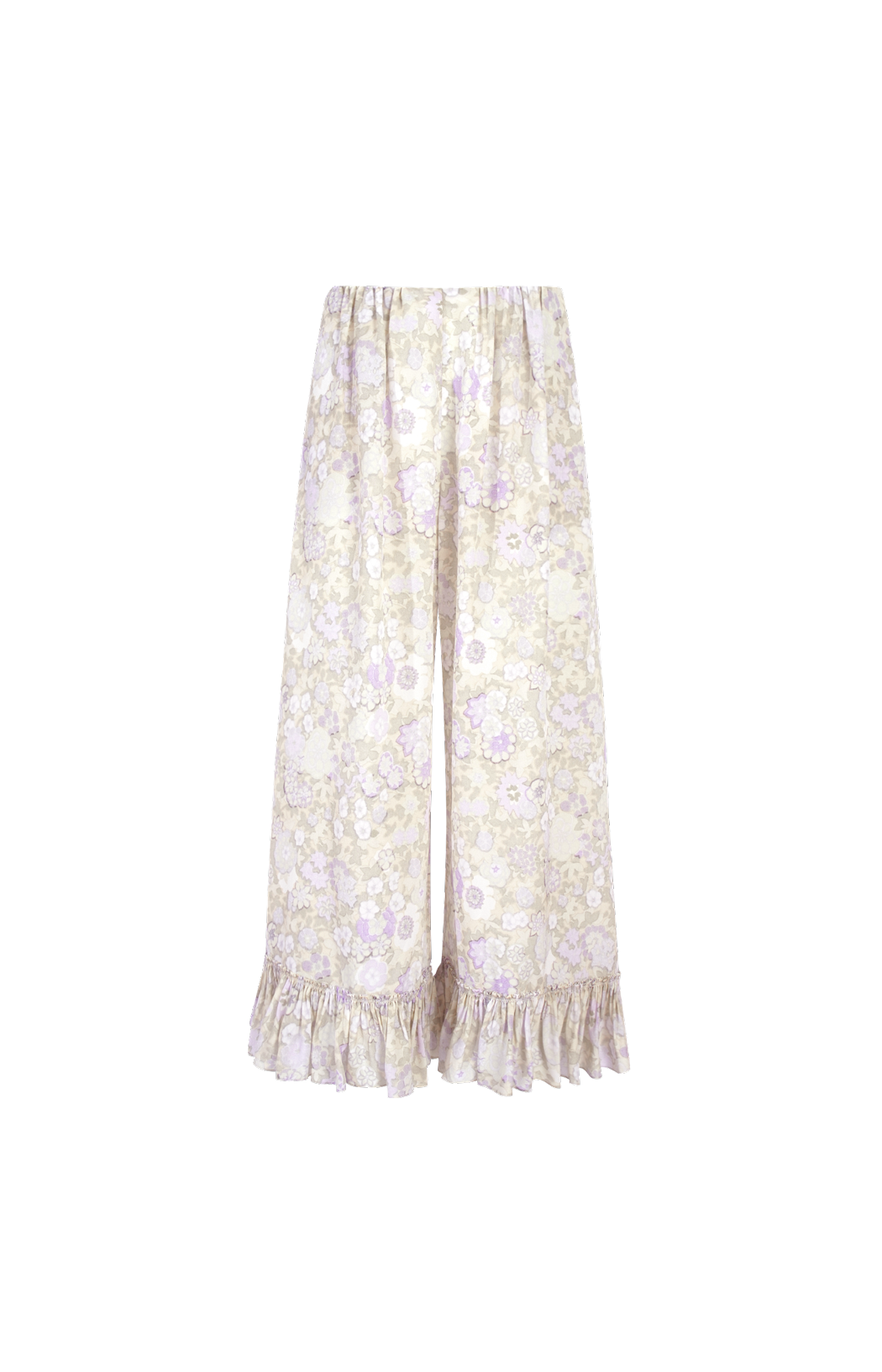 Cropped Fluid Pants in Crêpe De Chine