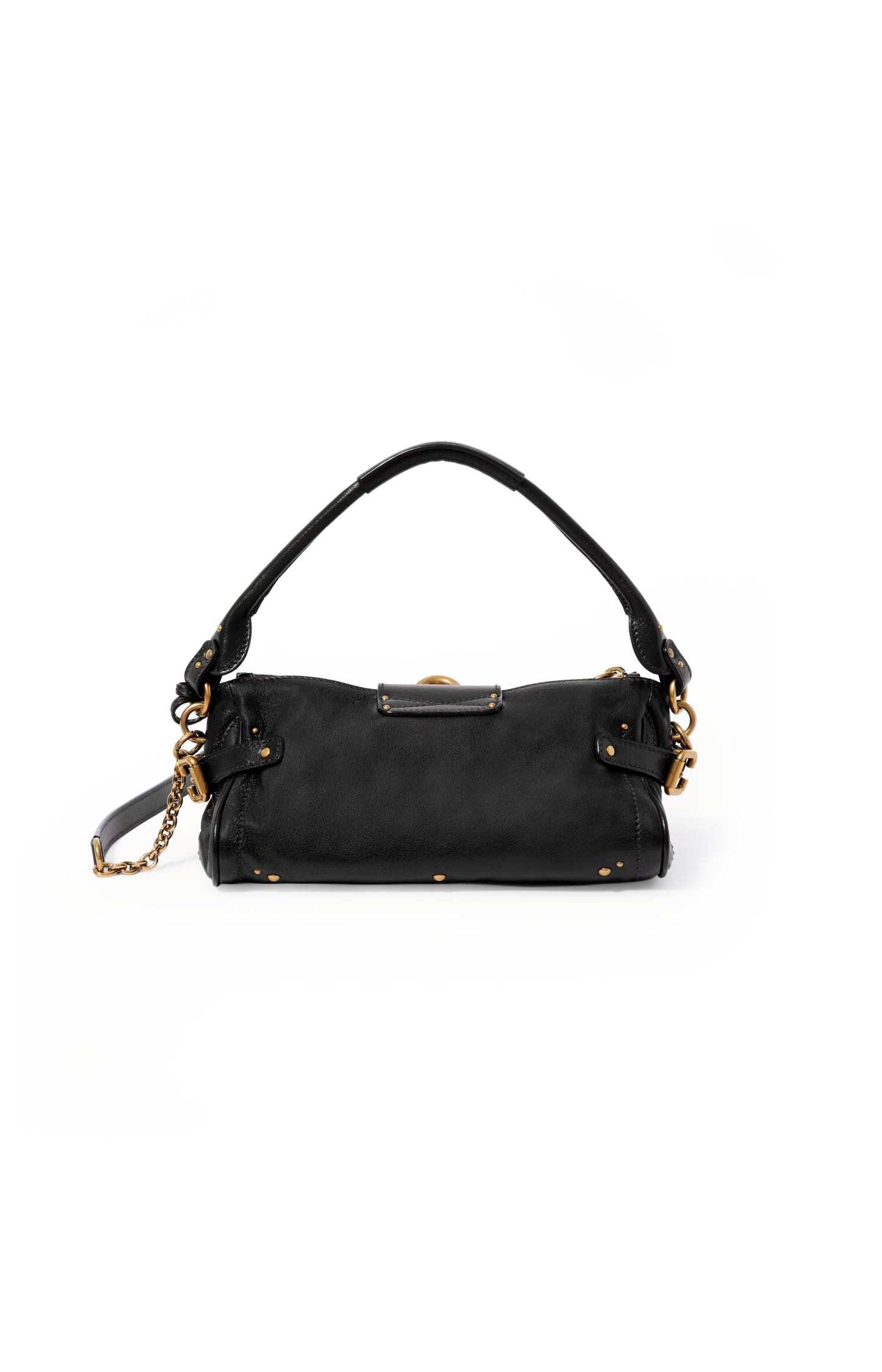 Small Paddington Bag with Strap in Grained Leather