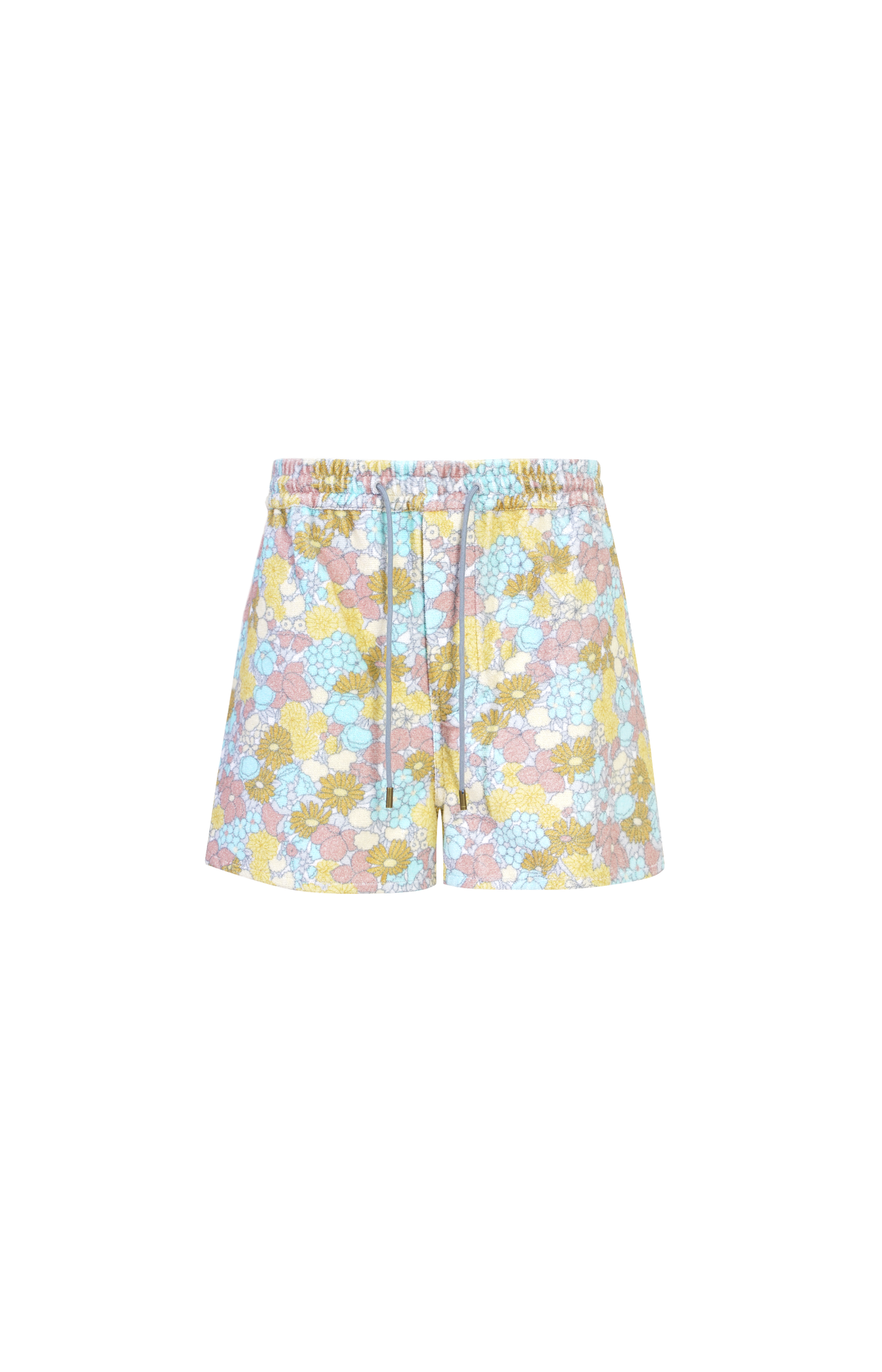 Drawstring Mini Shorts in Cotton Towelling