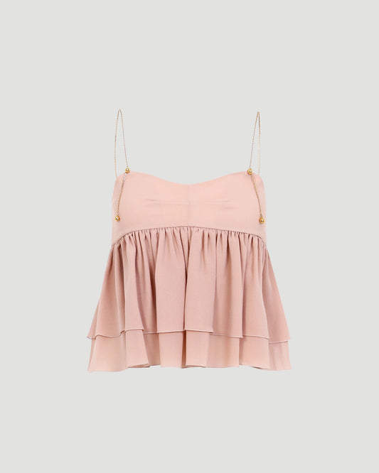 Sleeveless Ruffle Top