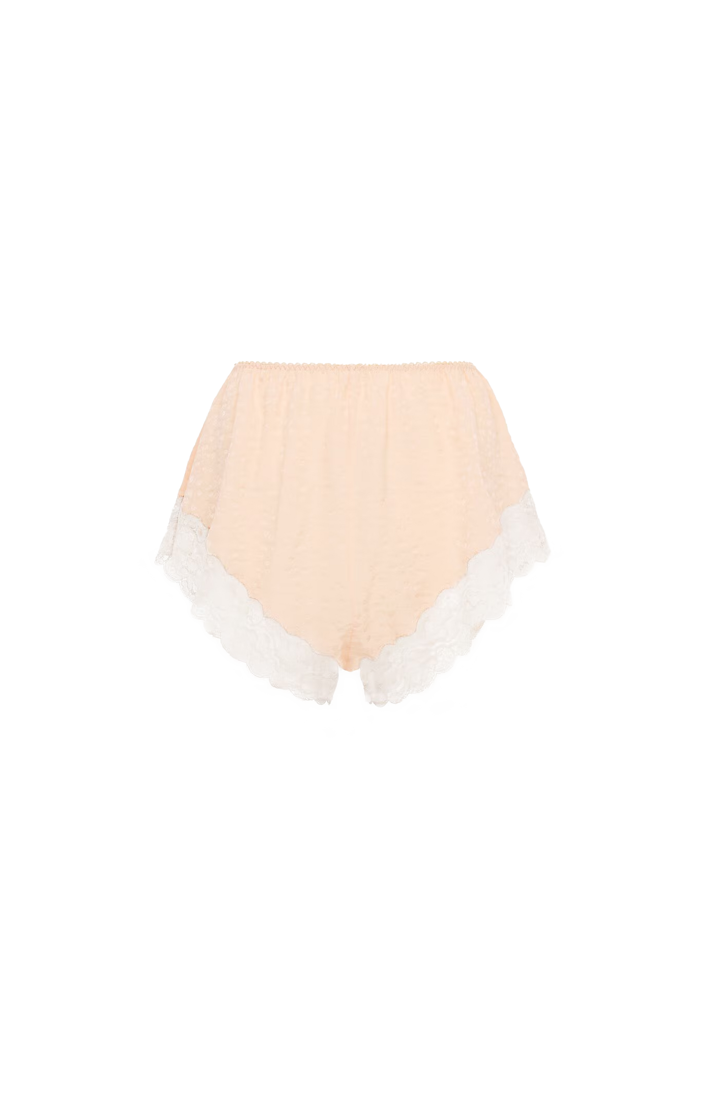 Lingerie shorts in silk jacquard & lace