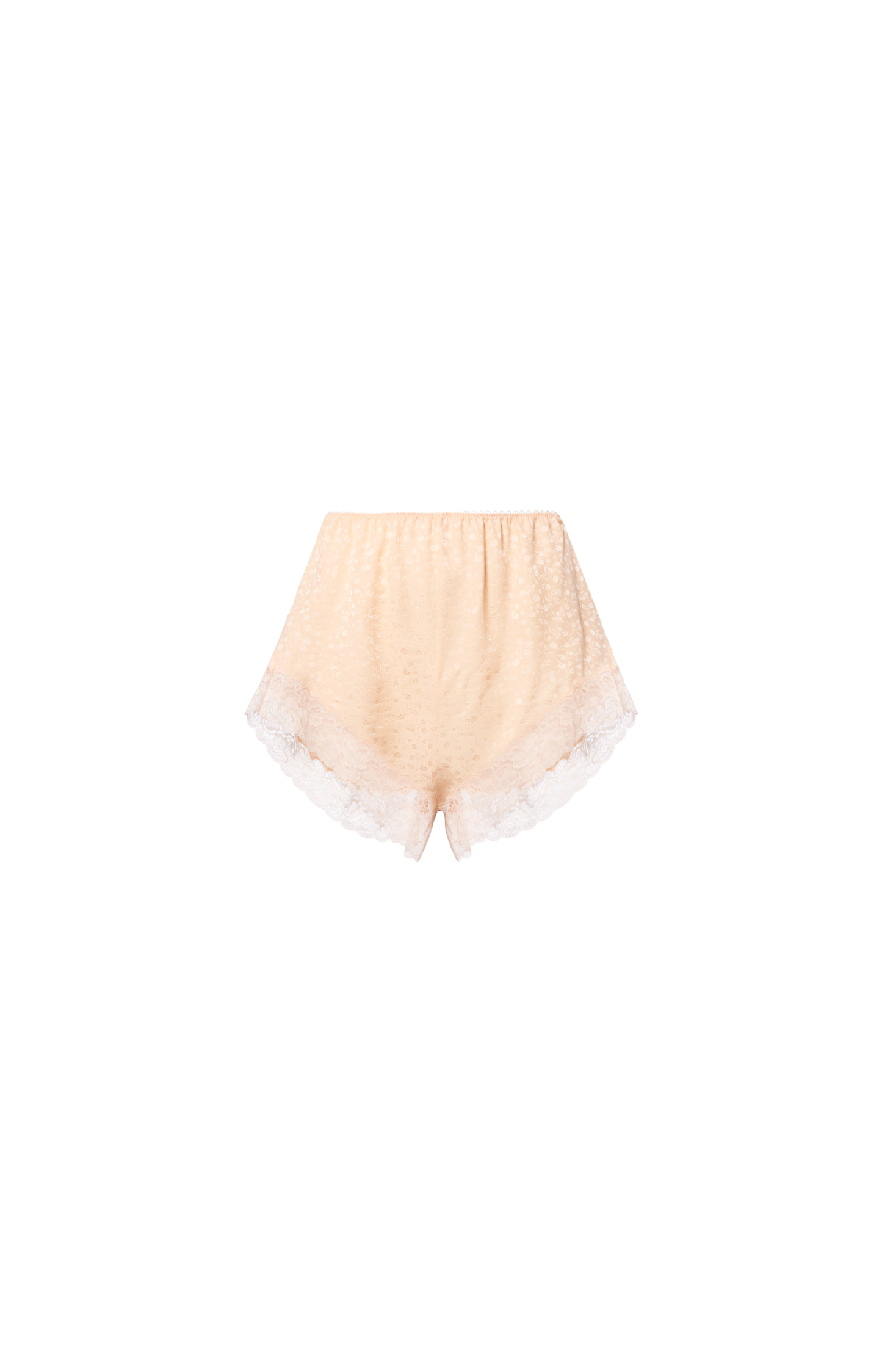 Lingerie Shorts in Silk Jacquard & Lace