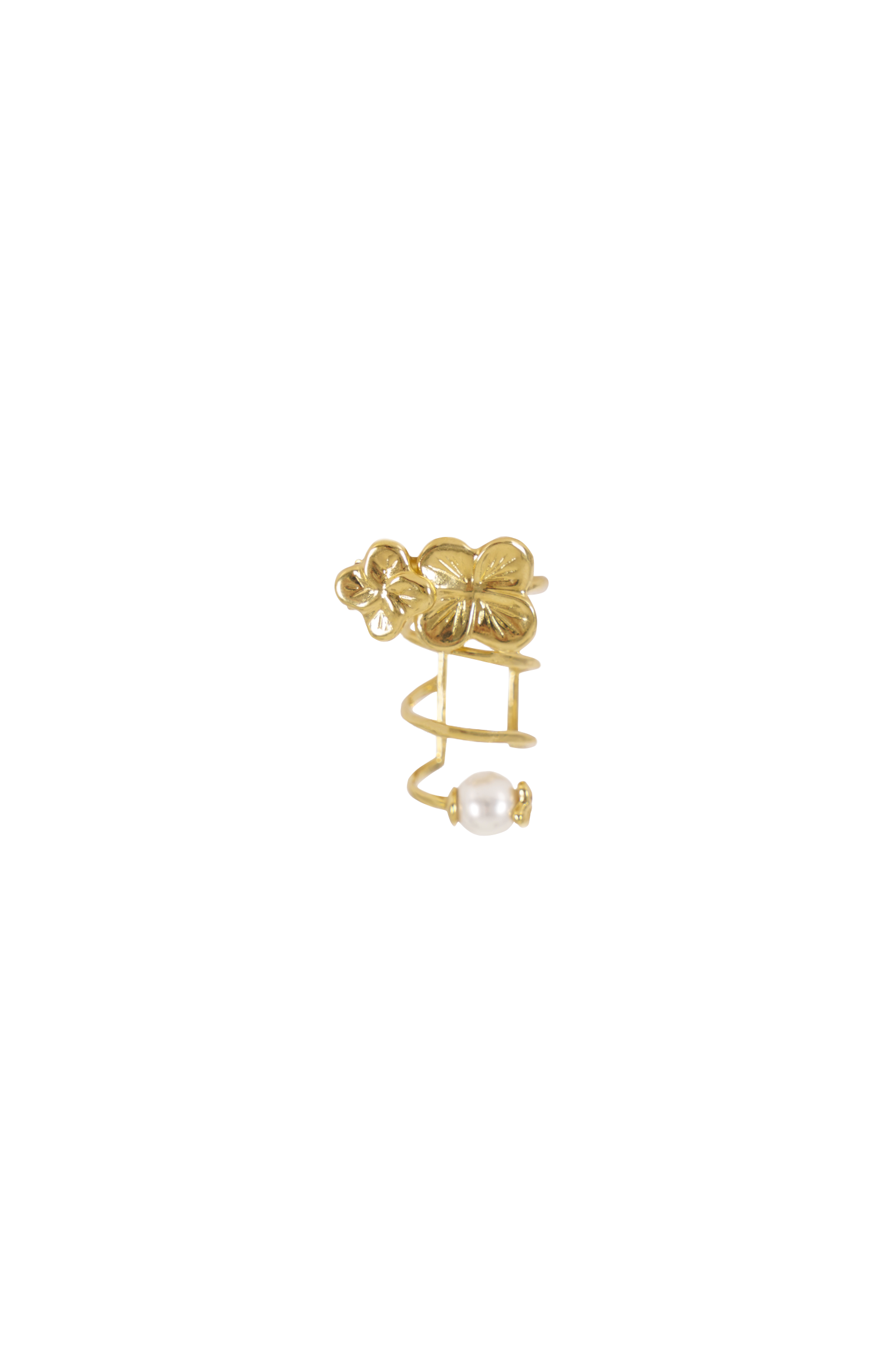 Chloé Floral Hair Clip in Gold — product photo 2