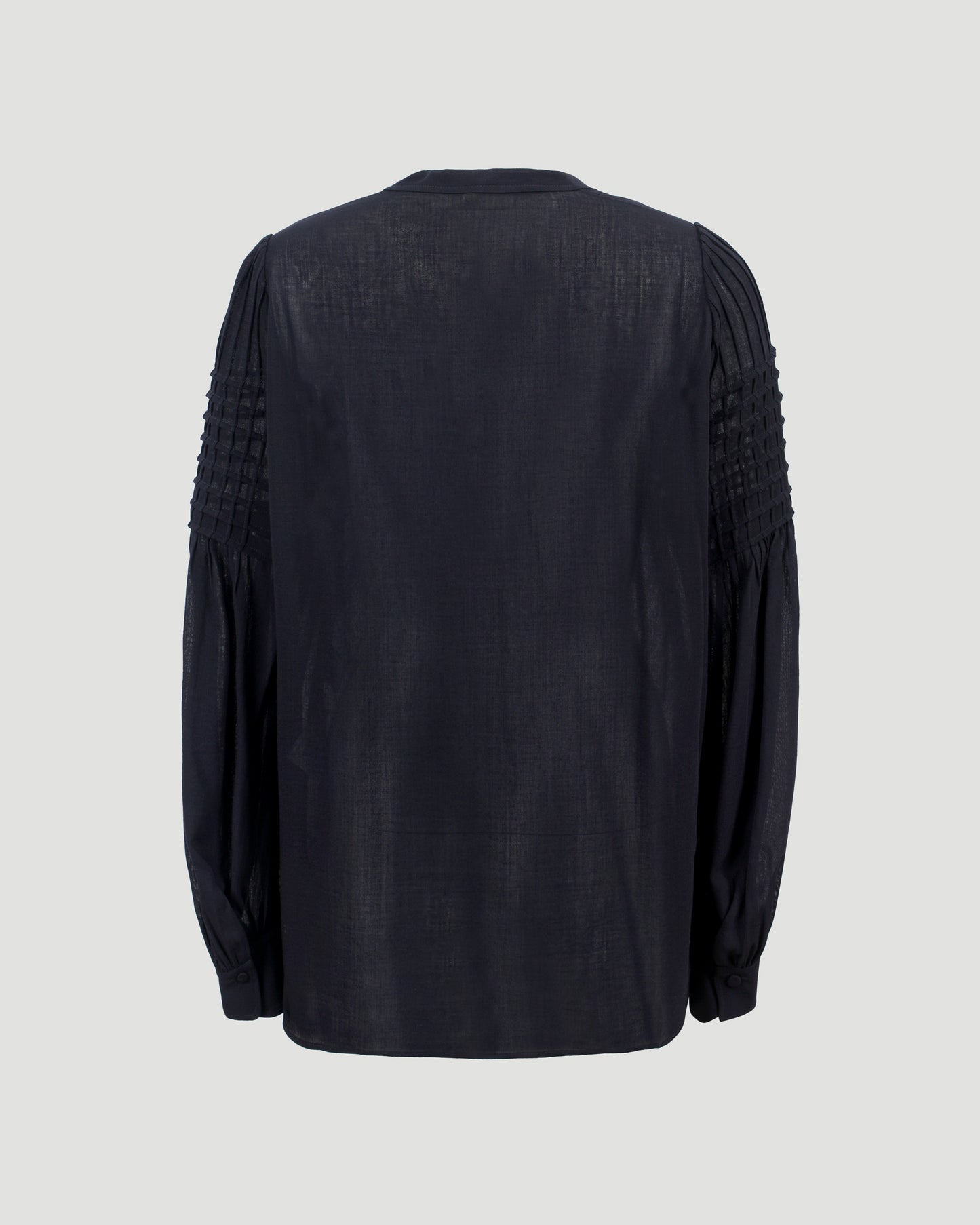 Wool Blouse In Ink Navy