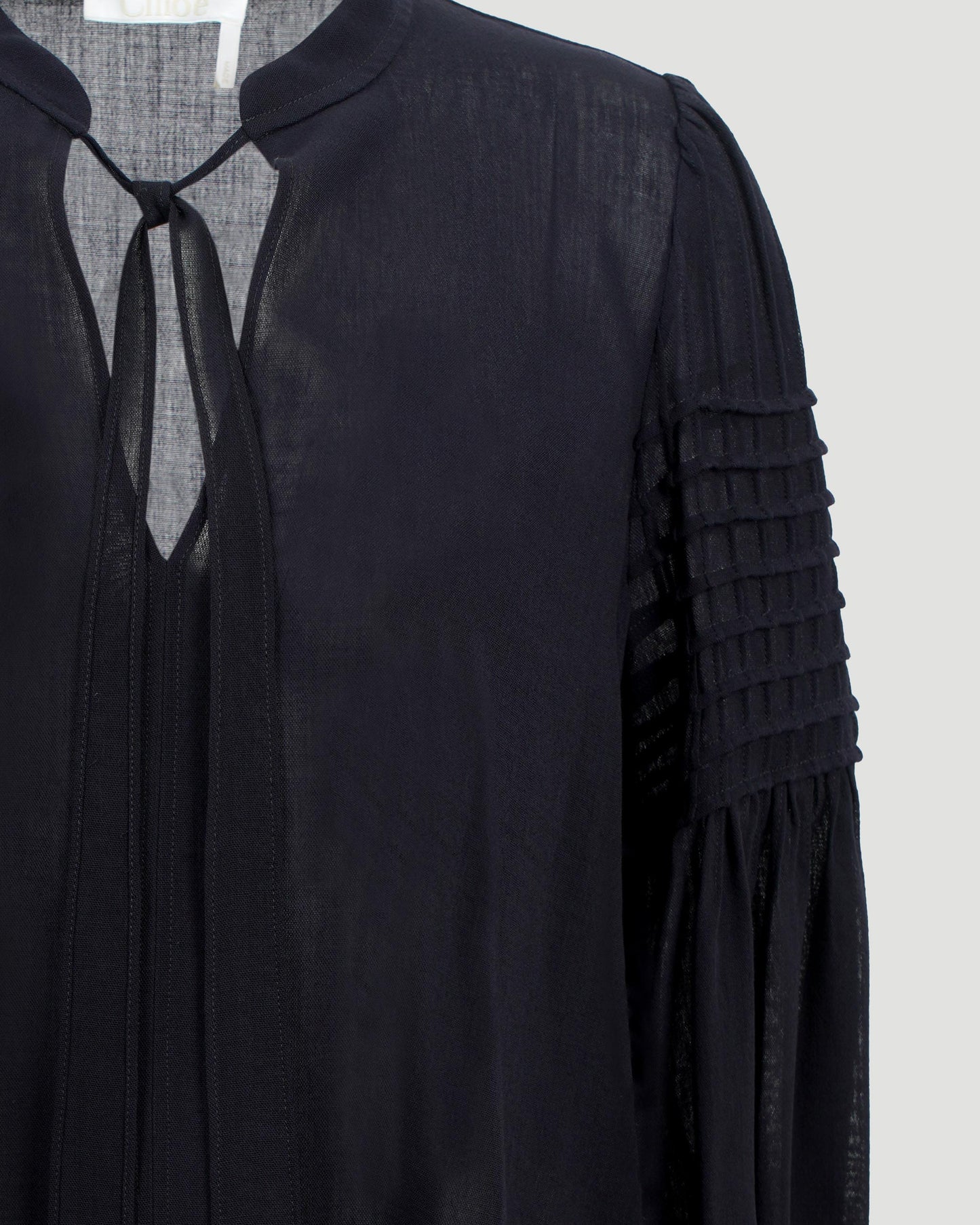 Wool Blouse In Ink Navy