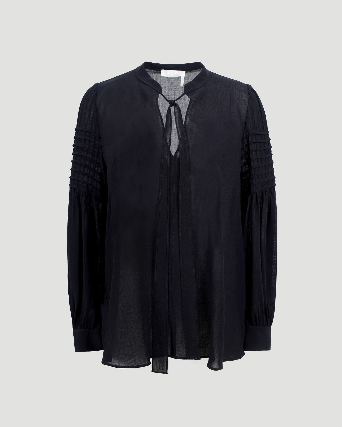 Wool Blouse In Ink Navy