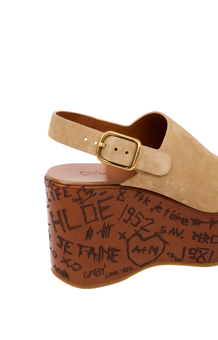 Maxime wedge sandal Beige