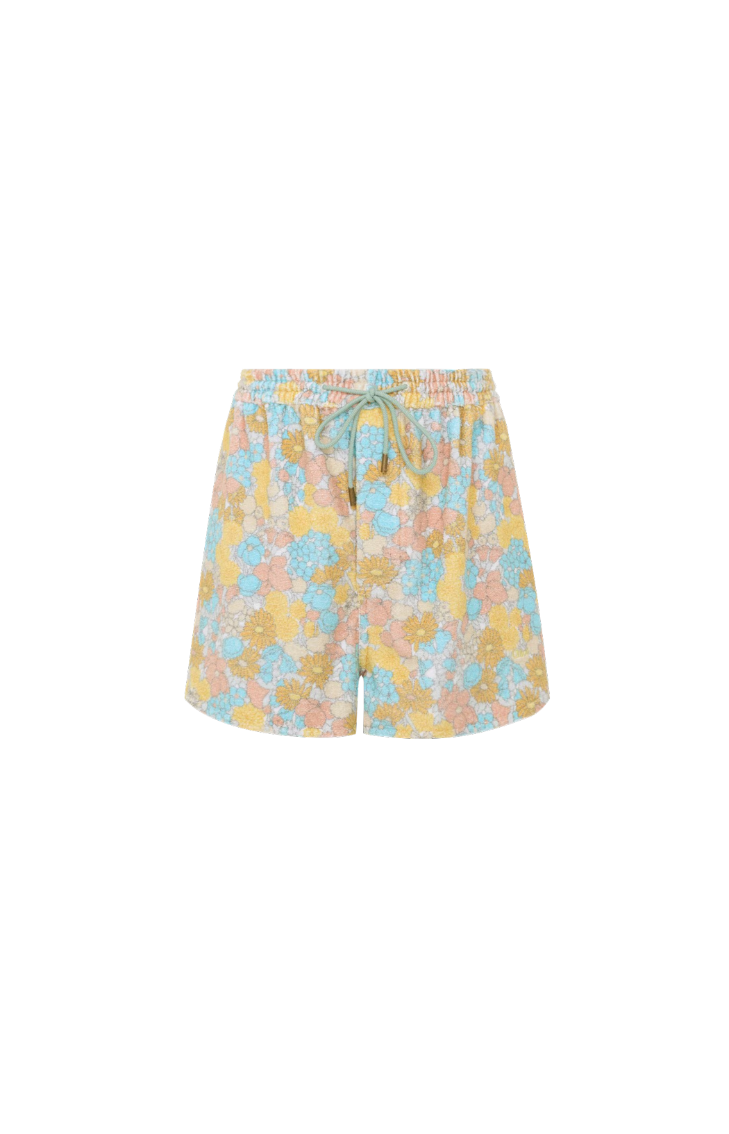 Drawstring Mini Shorts in Cotton Towelling