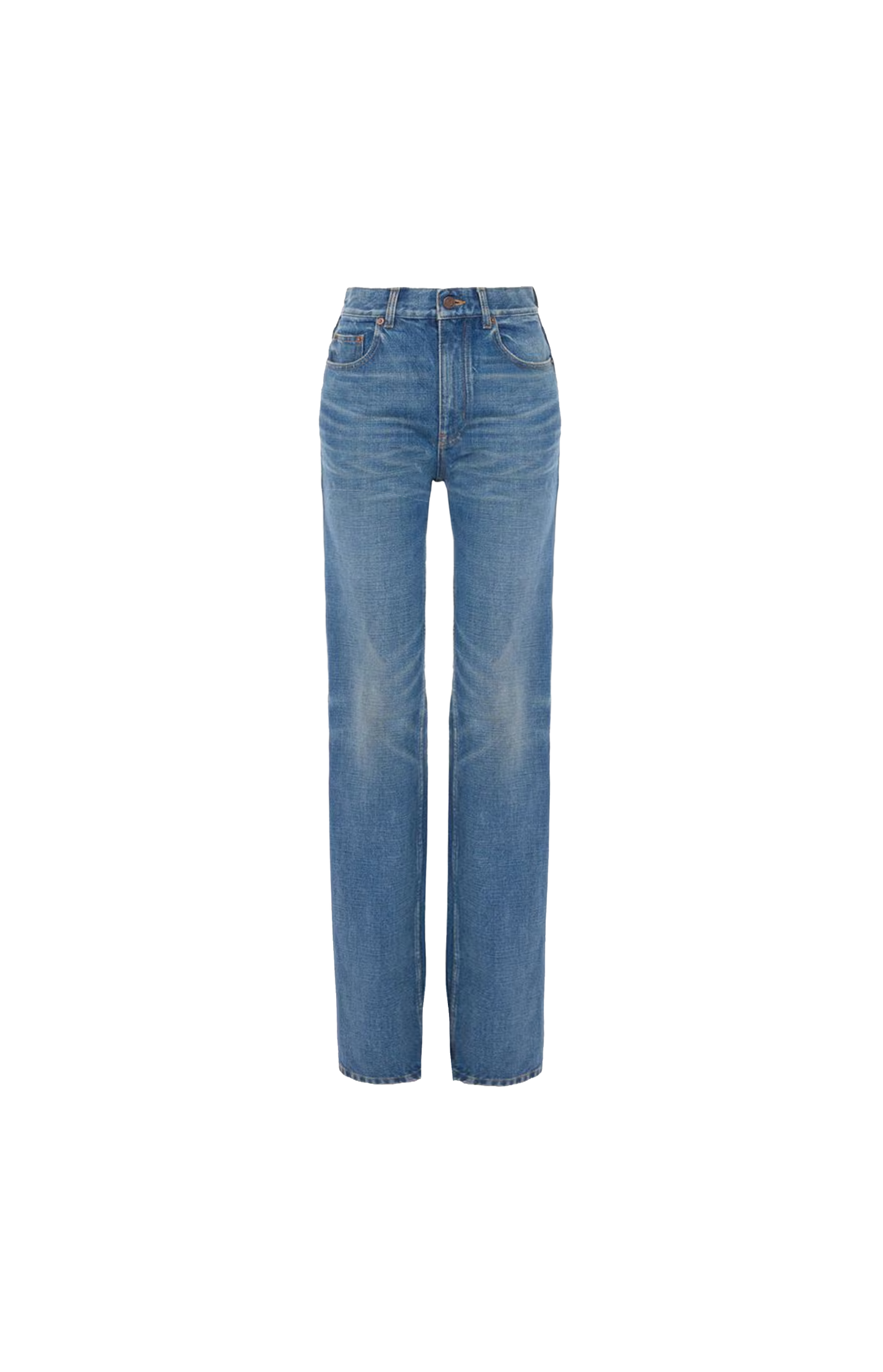 Chloe blue jeans on a white background