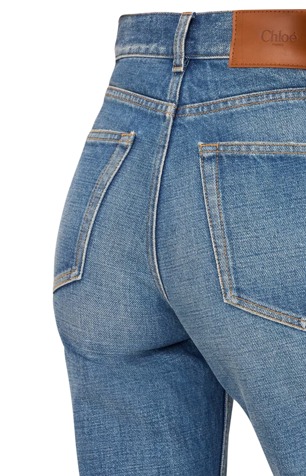 Straight denim jeans