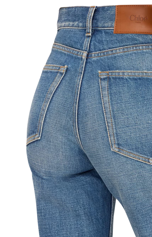 Straight denim jeans