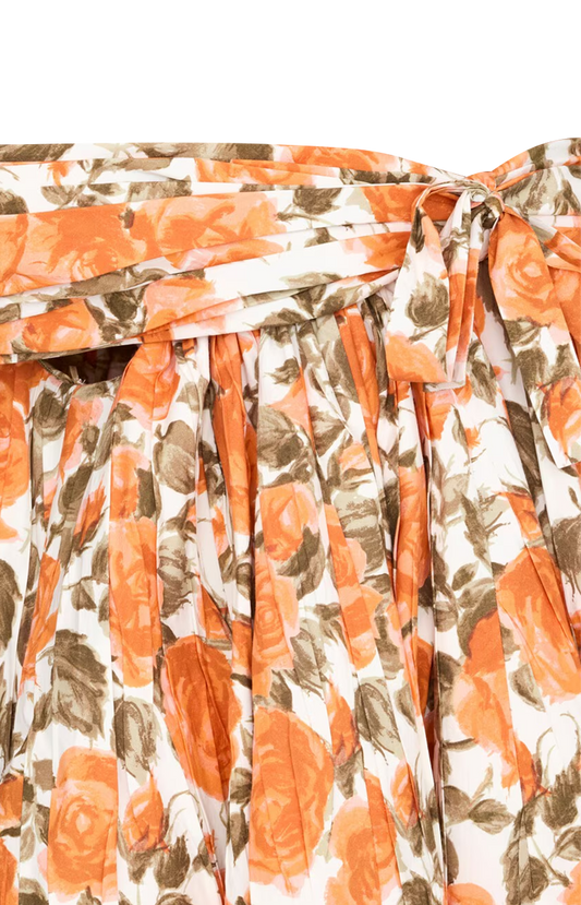 Off-The-Shoulder Mini Dress in Cotton Poplin