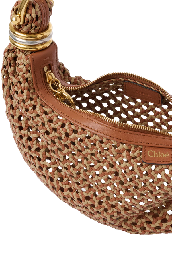 Small Bracelet Hobo bag in braided leather