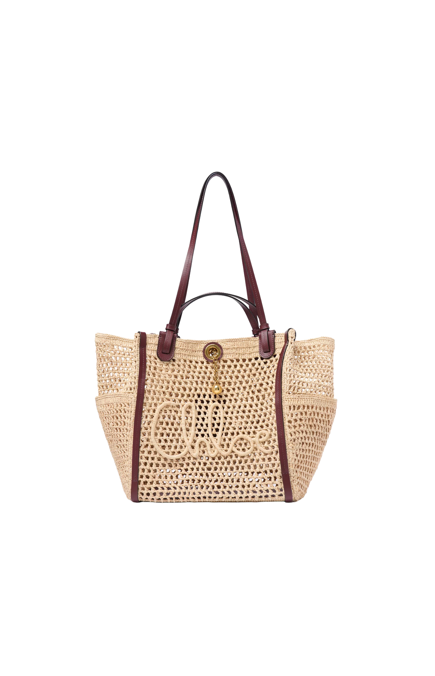 Chloé Iconic double carry bag in raffia