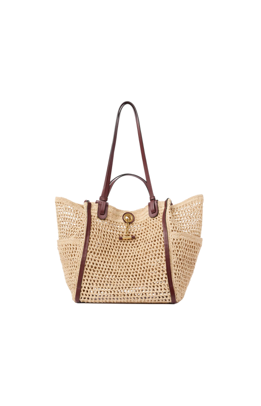 Chloé Iconic double carry bag in raffia