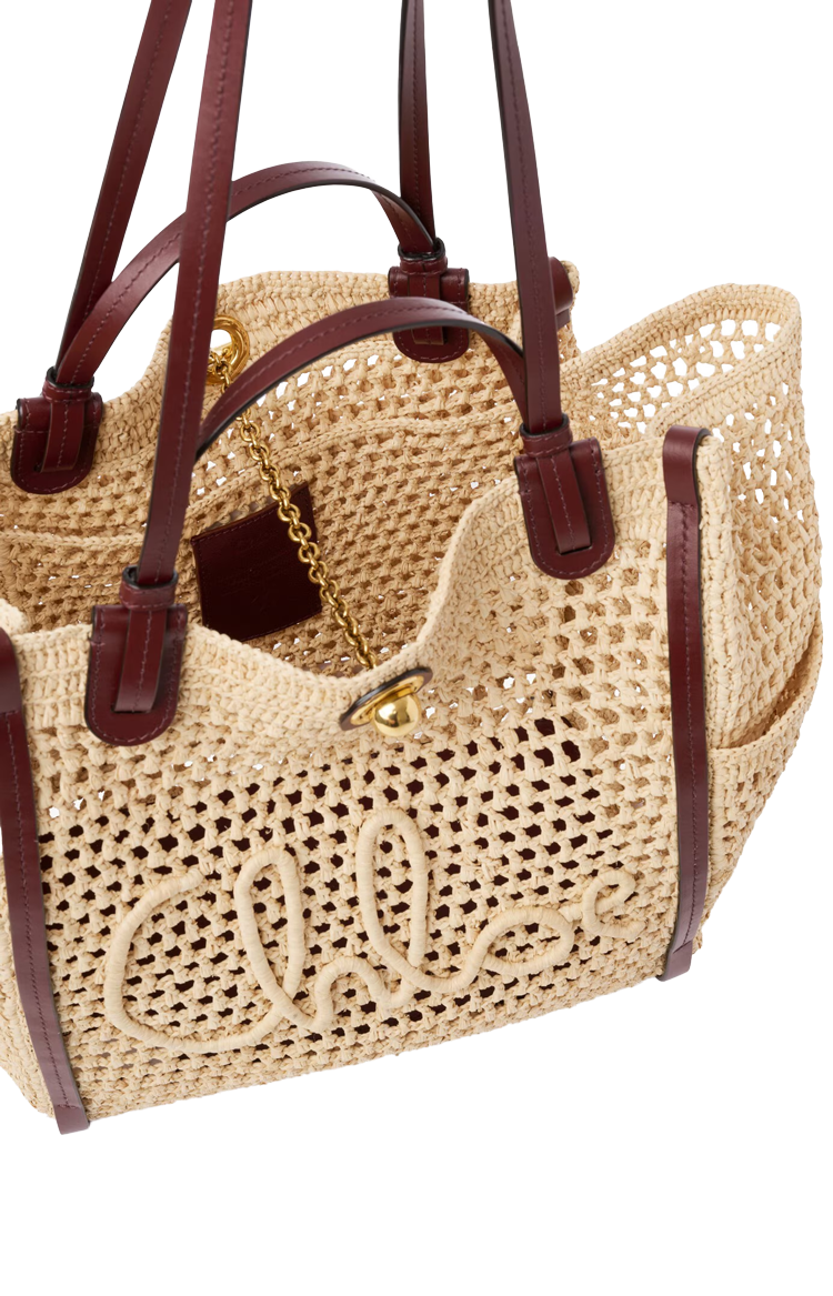Chloé Iconic double carry bag in raffia