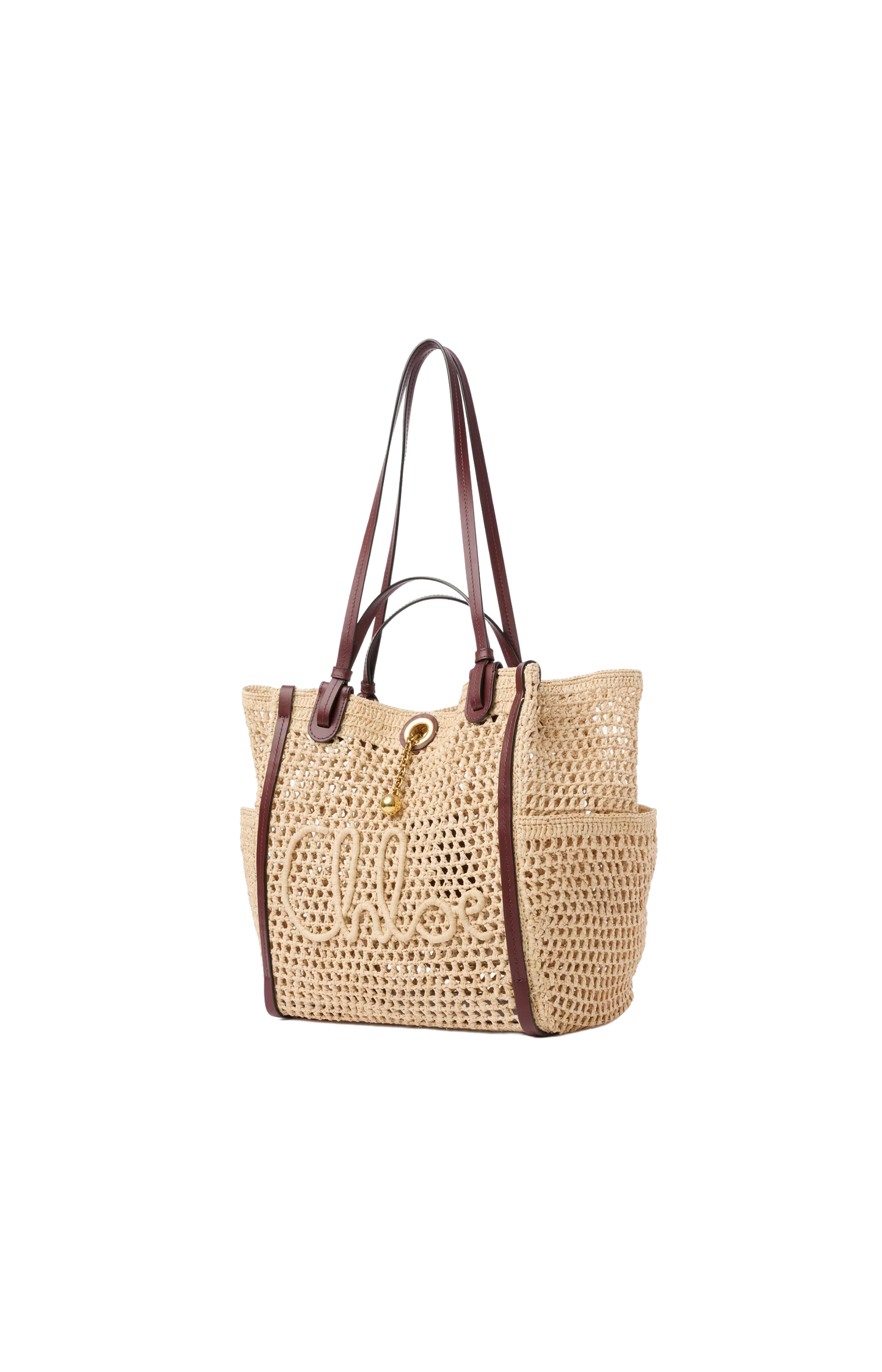 Chloé Iconic double carry bag in raffia