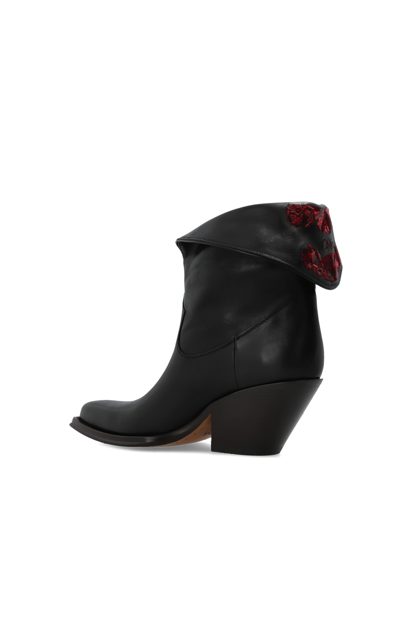 Azelan Leather Cowboy Boots in Black