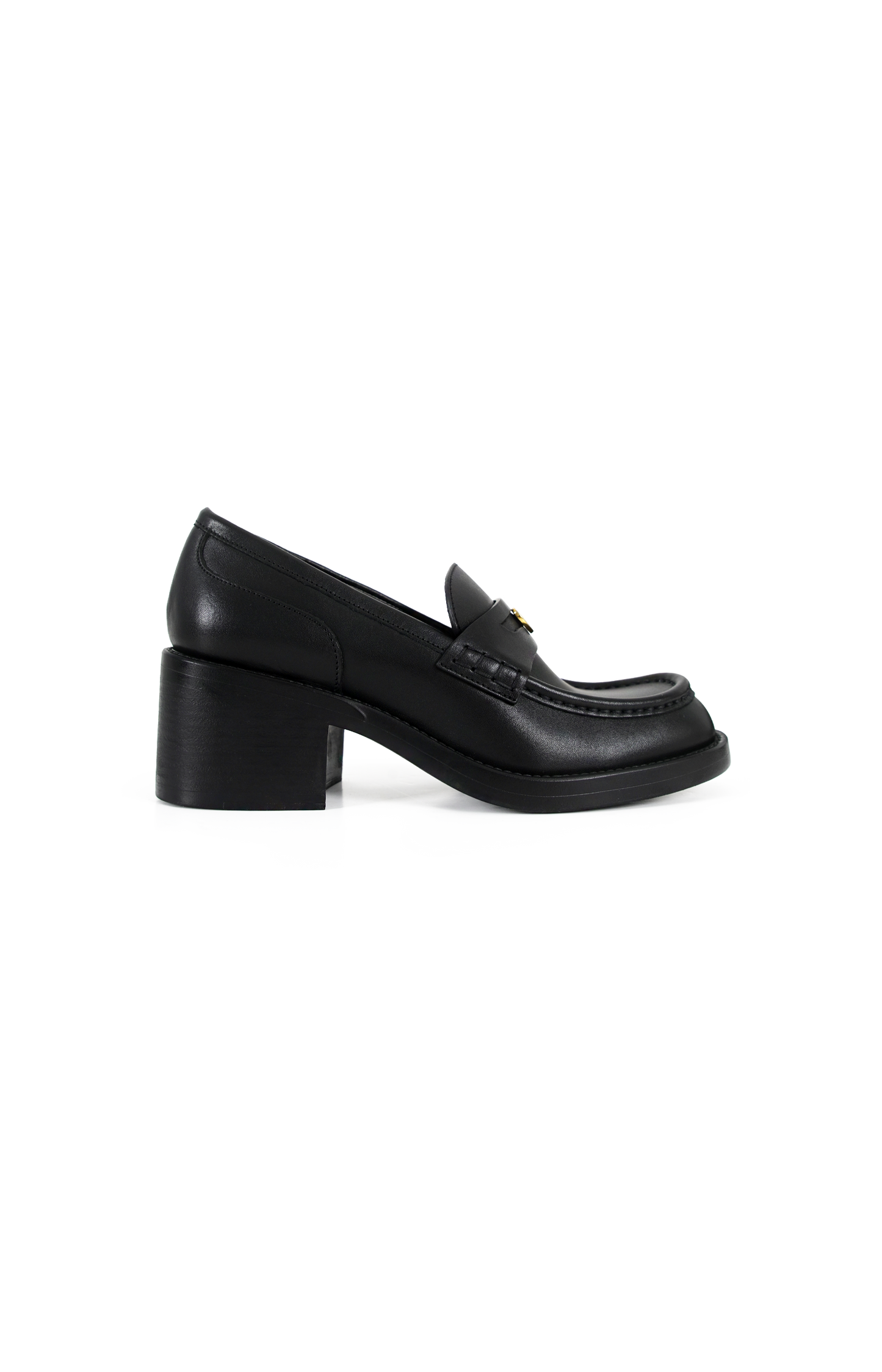 Heeled Loafers in Black