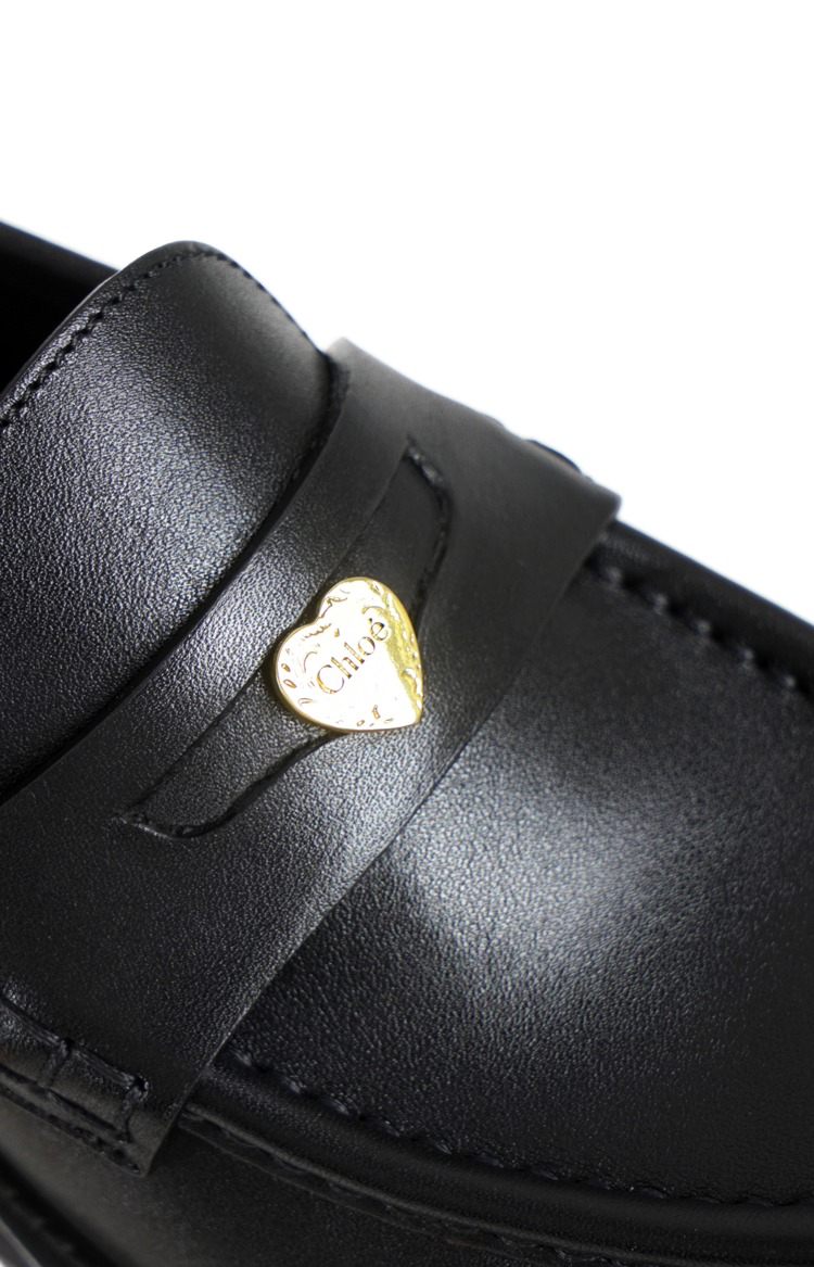 Heeled Loafers in Black