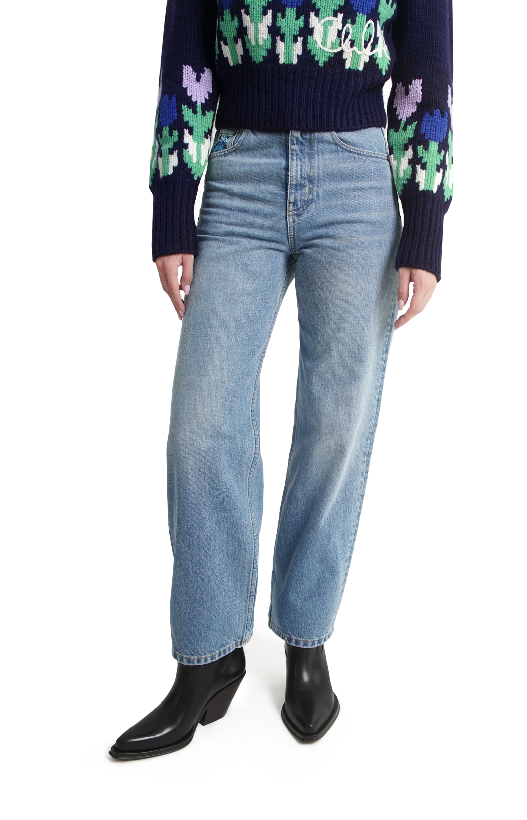 Chloé Wide-Leg Jeans in Light Blue Denim — product photo 2