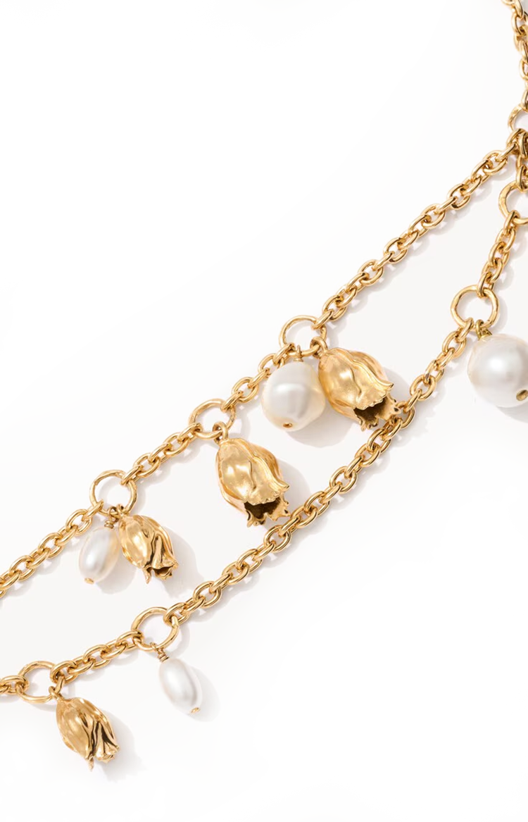 Pearl and Charm Necklace