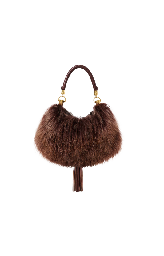 Chloé Small Marcie Foulard Hobo Bag in Brown Pony Leather & Shearling — product photo 2