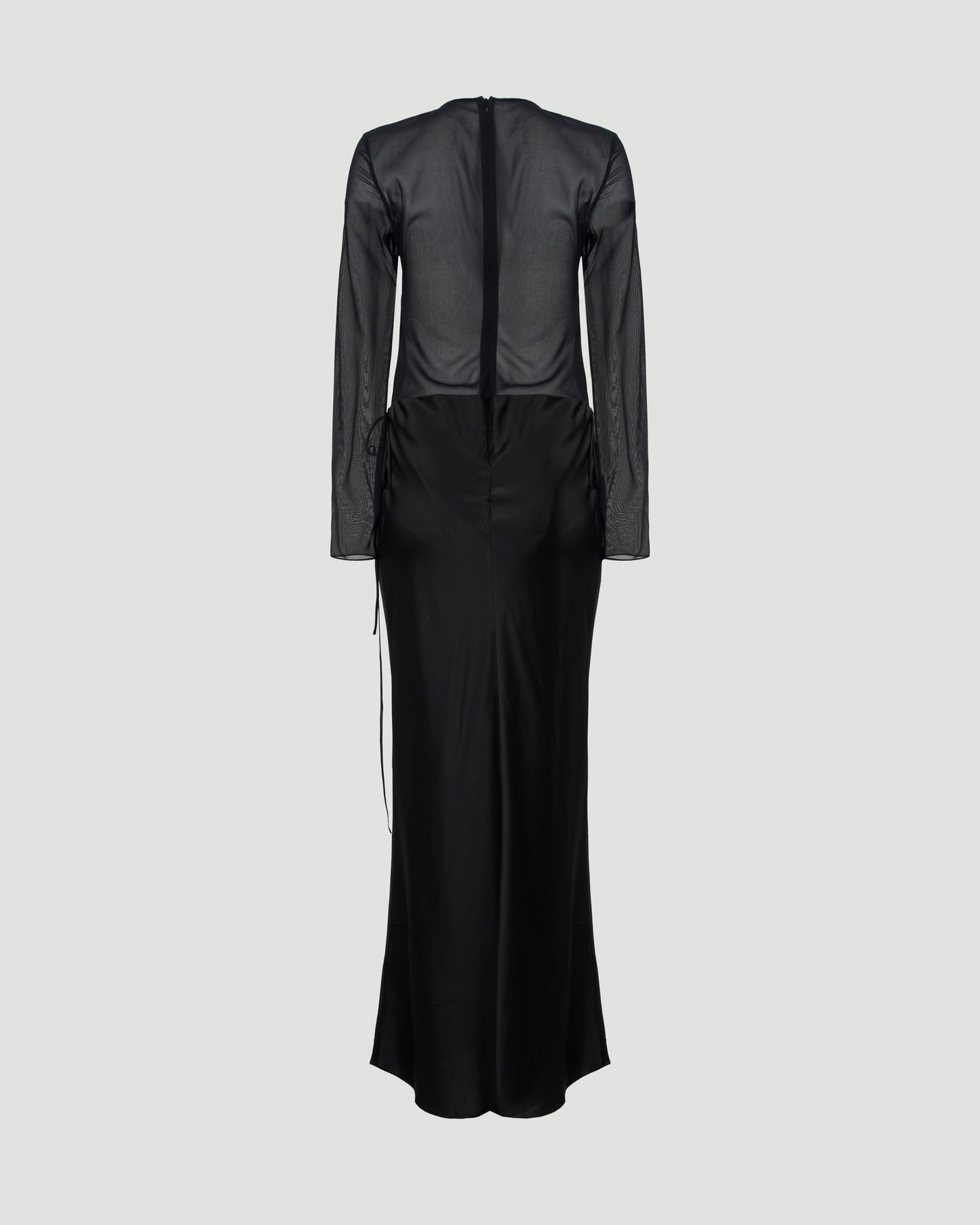 LONG SLEEVE MAXI DRESS IN SILK