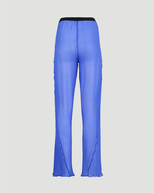 SILK CHIFFON BIAS TROUSER
