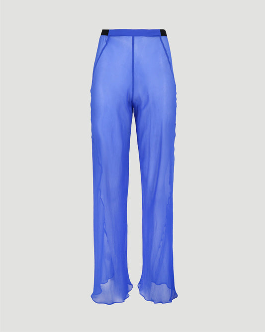 SILK CHIFFON BIAS TROUSER