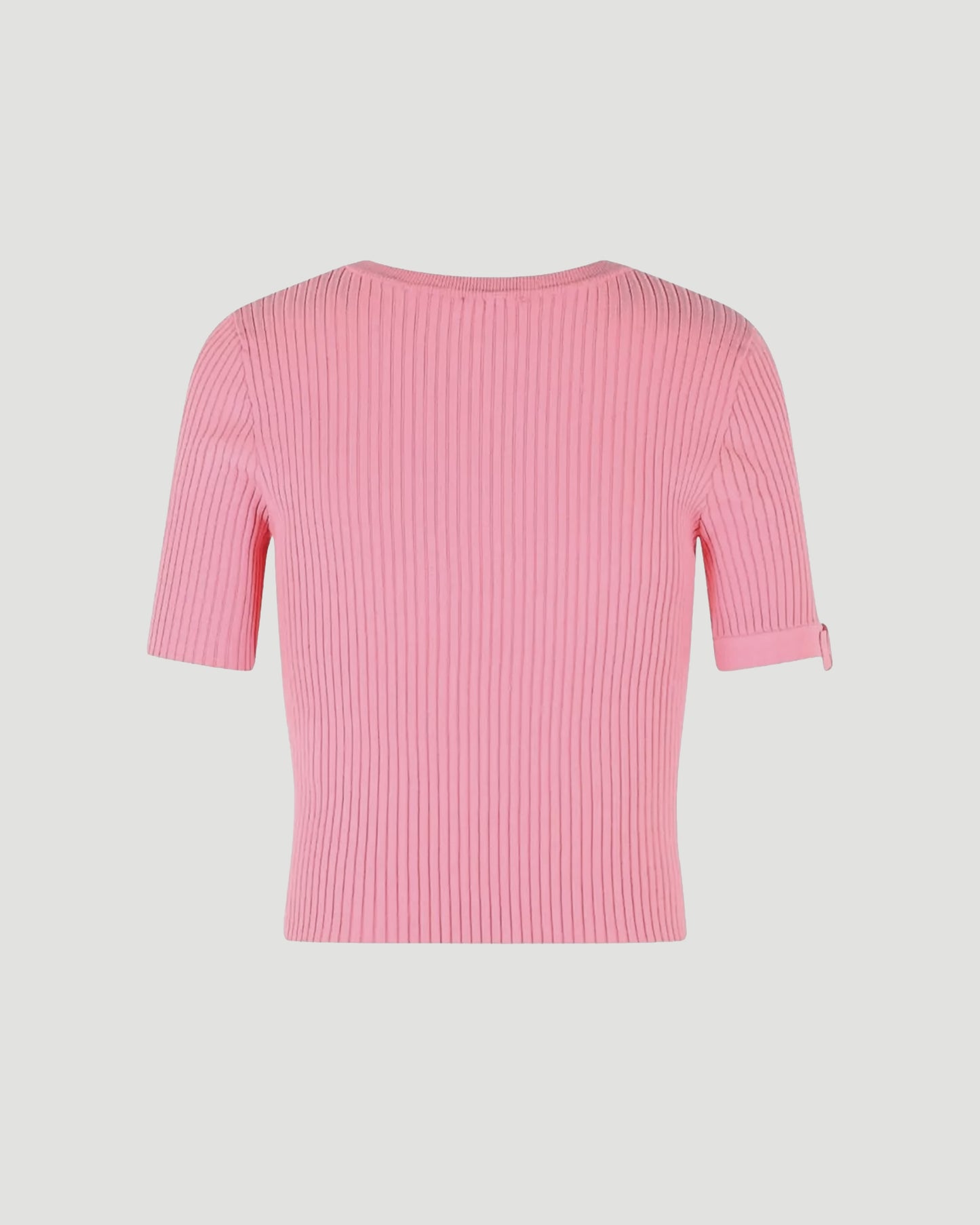 Buckle Rib Knit T-Shirt
