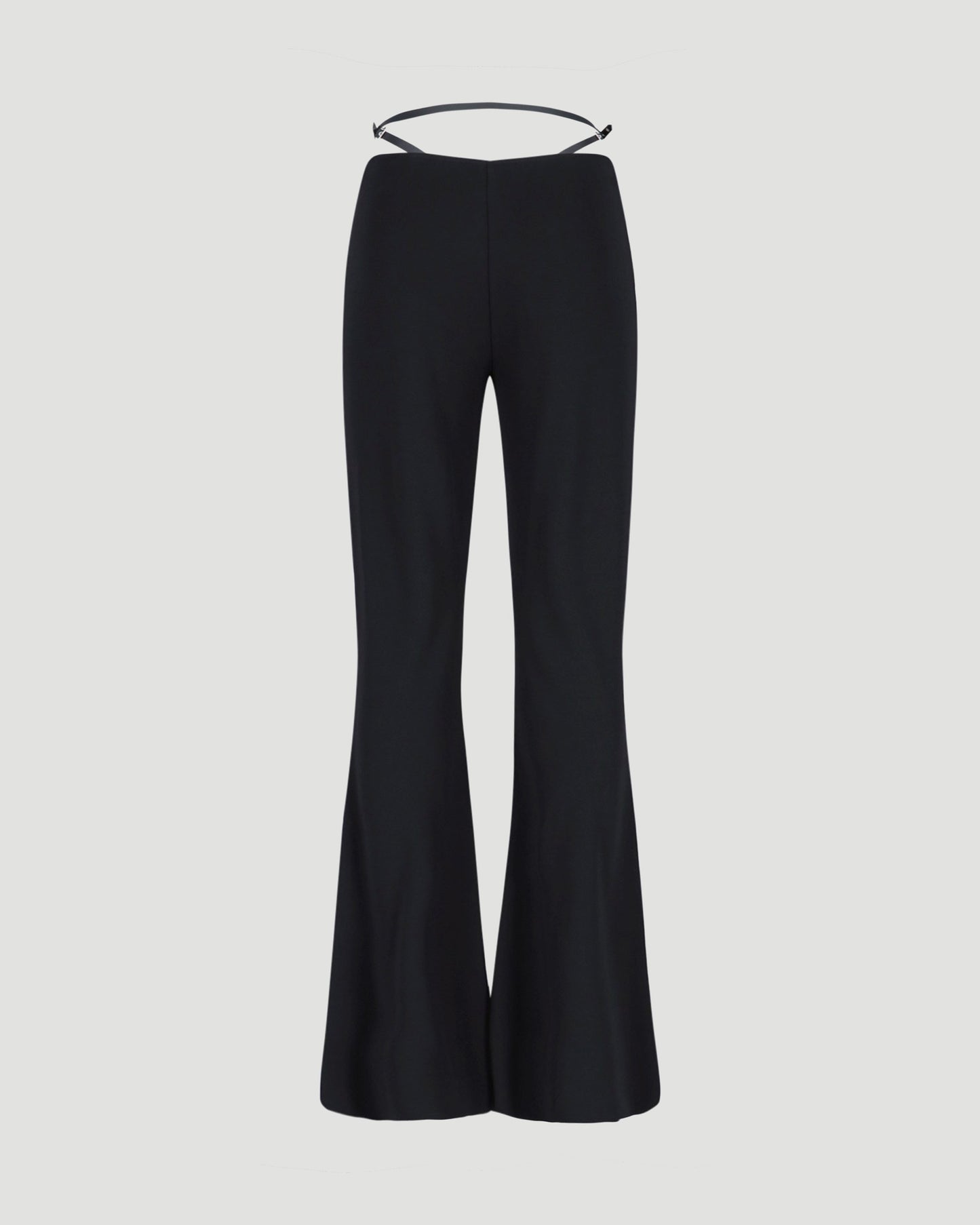 Belted trousers in black