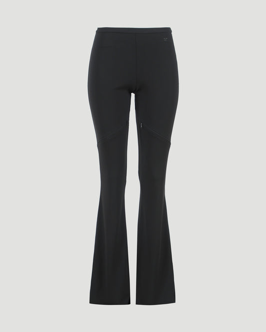 ELLIPSE ZIPPED CREPE JERSEY BOOTCUT PANTS