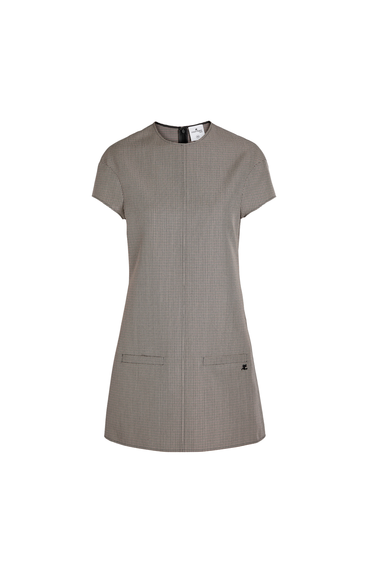 Houndstooth-pattern dress