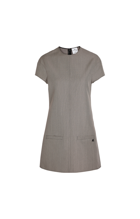 Houndstooth-pattern dress