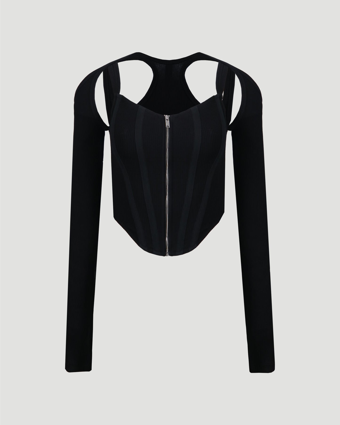 SHIFT LOOP CORSET TOP IN BLACK