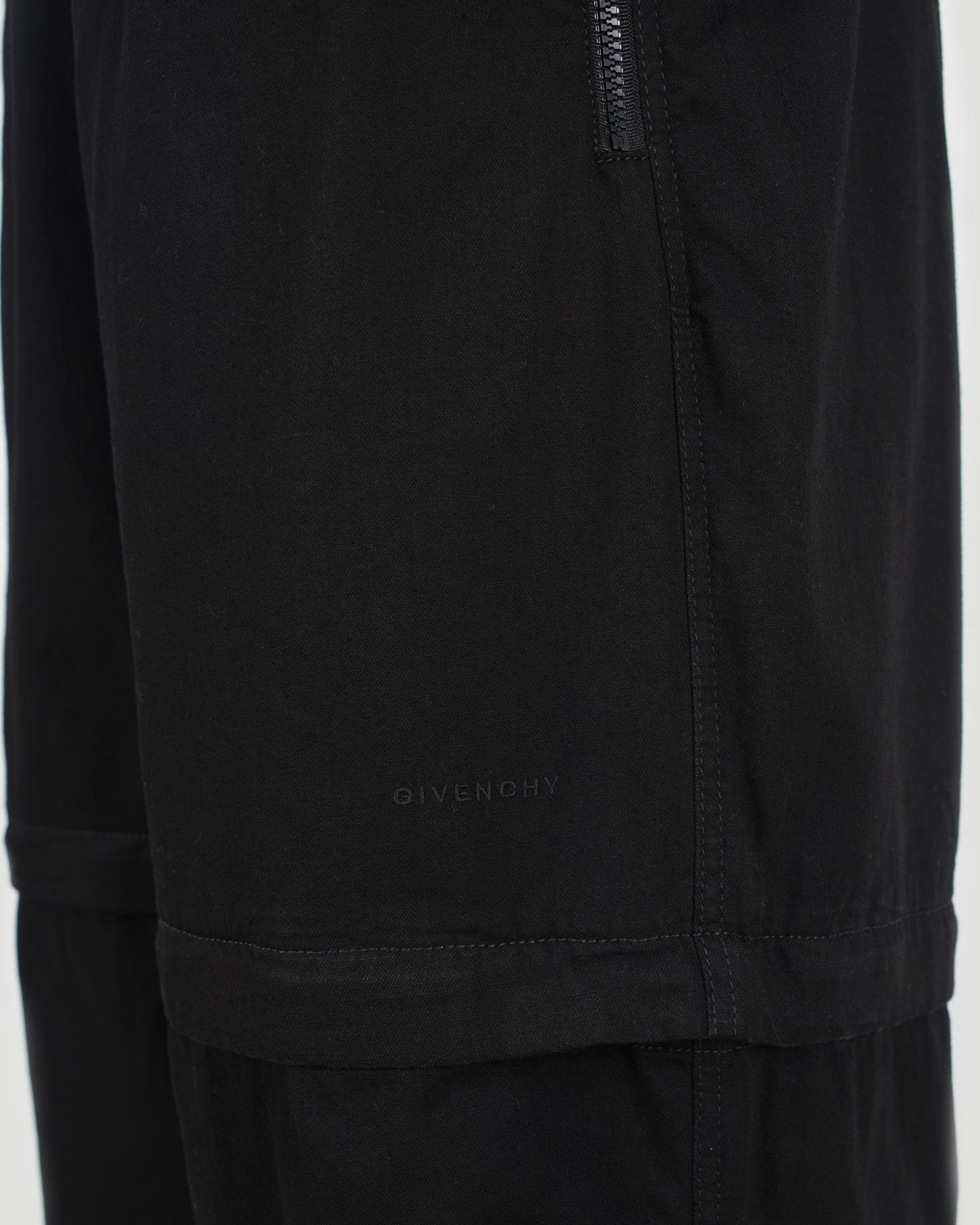 Two in one detachable zip off pants in light denim