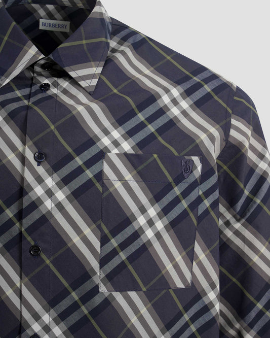 Relaxed Fit Check Cotton Shirt