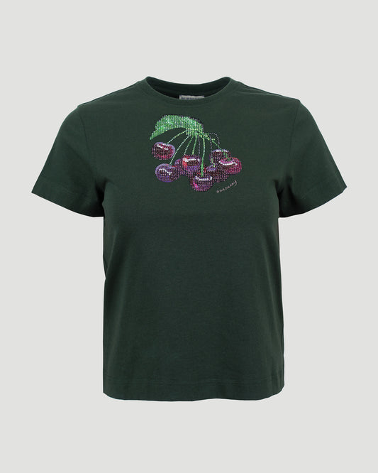 Crystal Cherry Cotton T-shirt