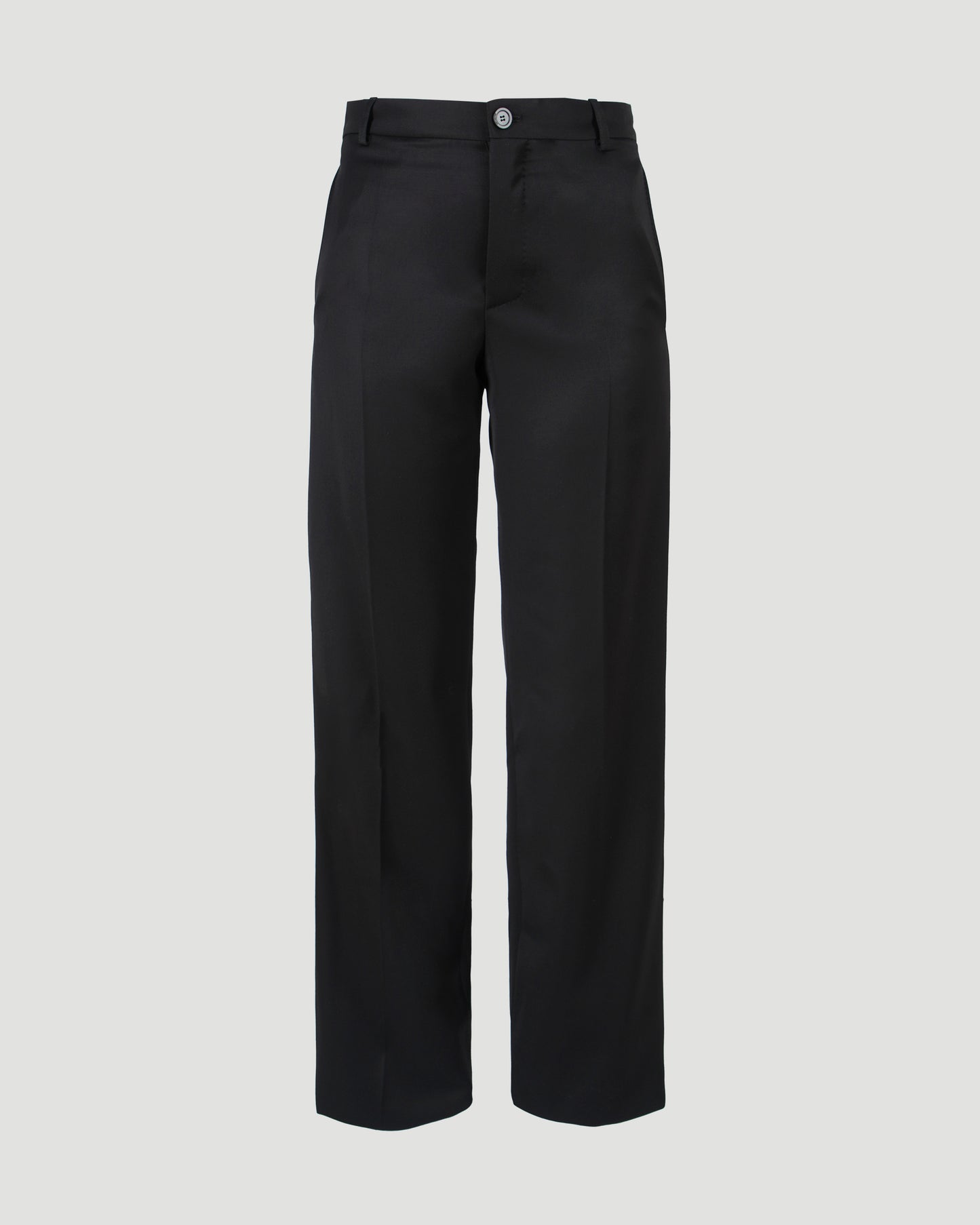 BLACK CREASED TROUSERS
