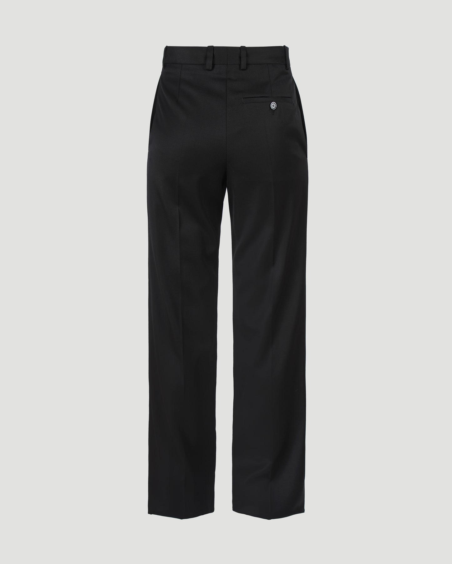 BLACK CREASED TROUSERS