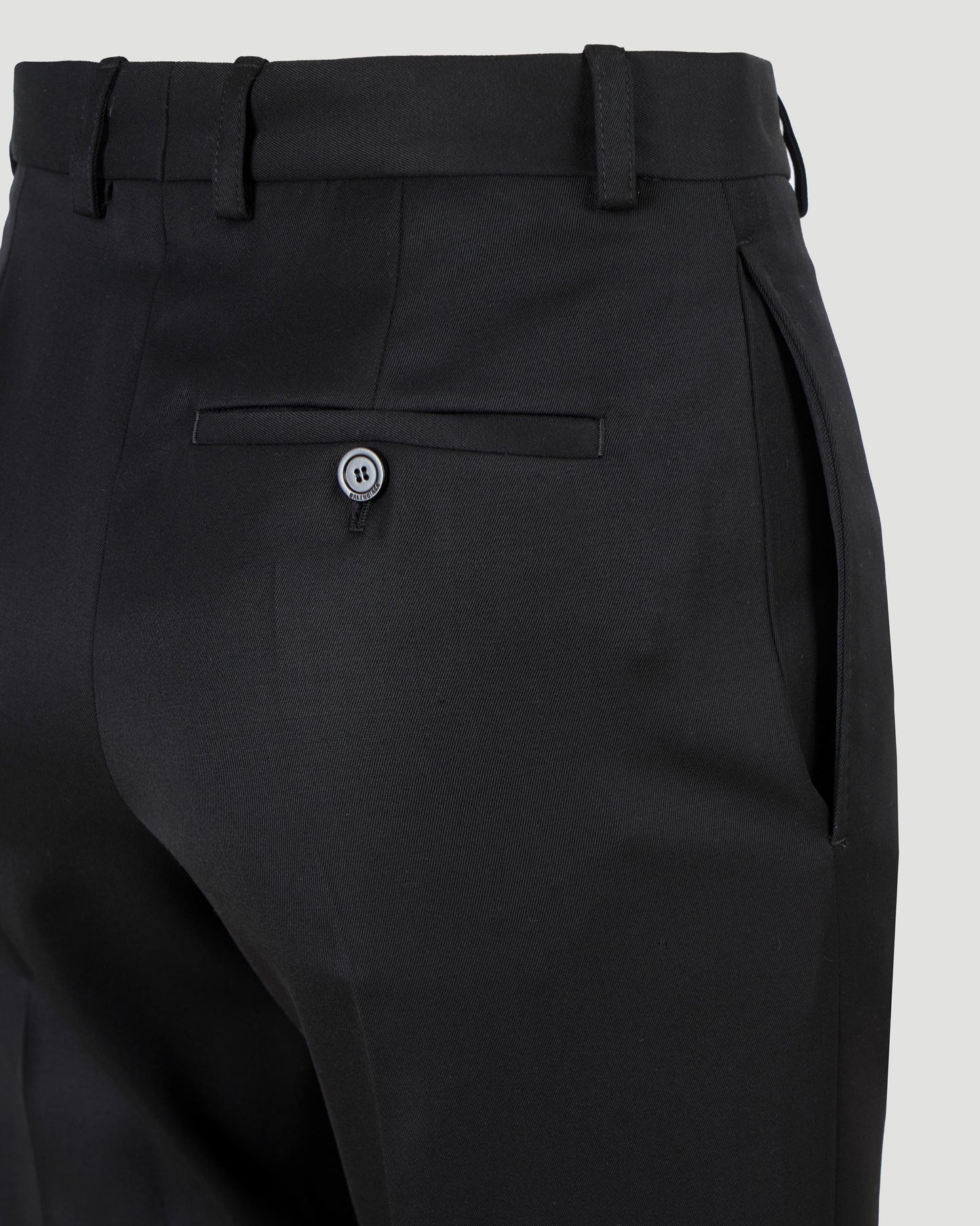 BLACK CREASED TROUSERS