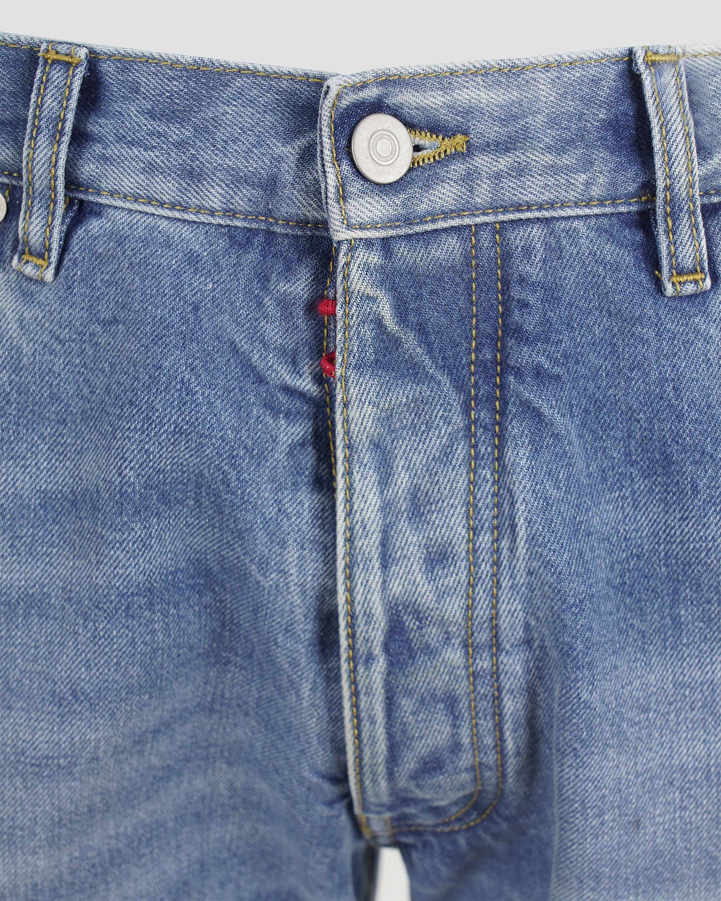 STONE WASHED STRAIGHT-LEG JEANS
