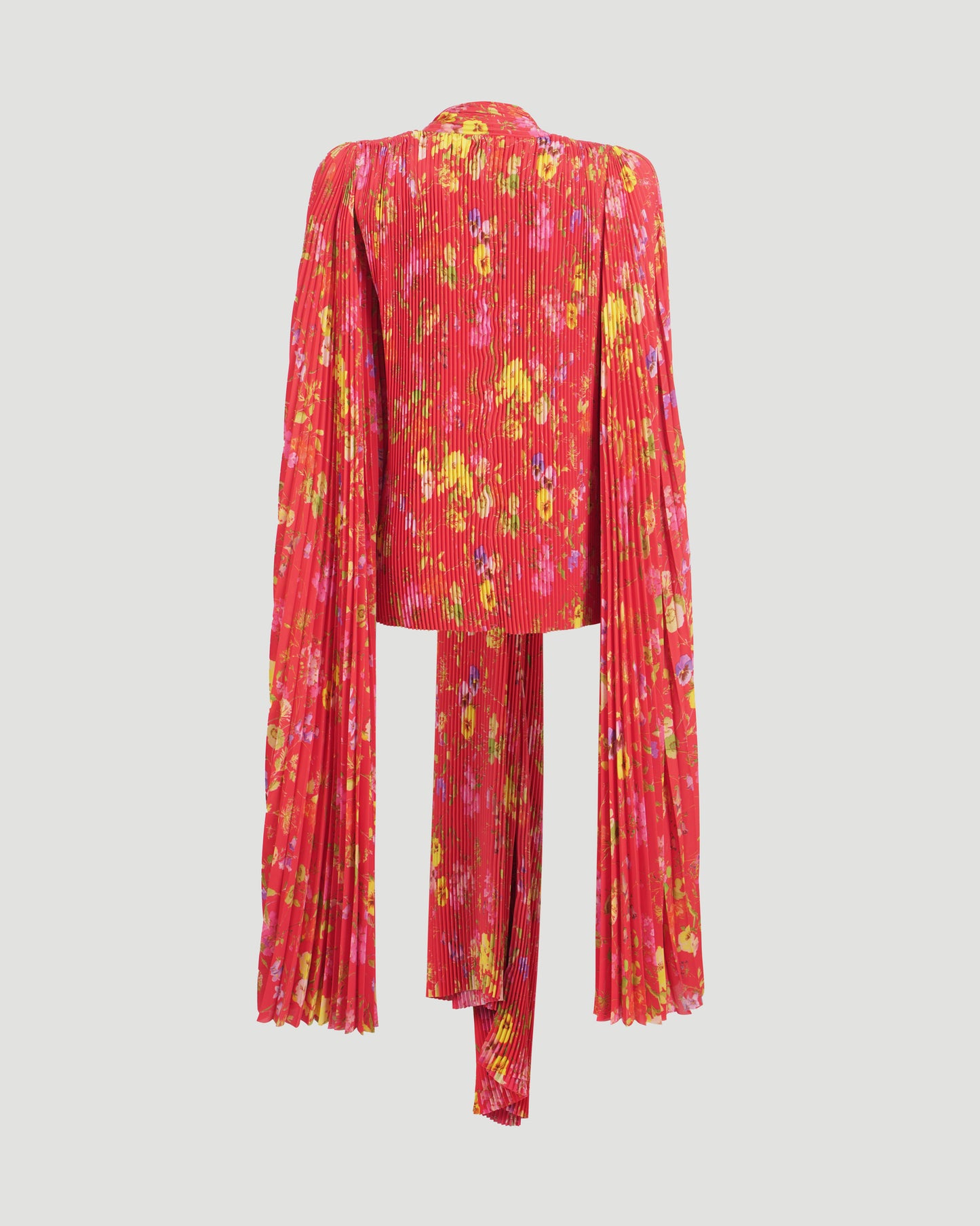 SCARF PLEATED BLOUSE