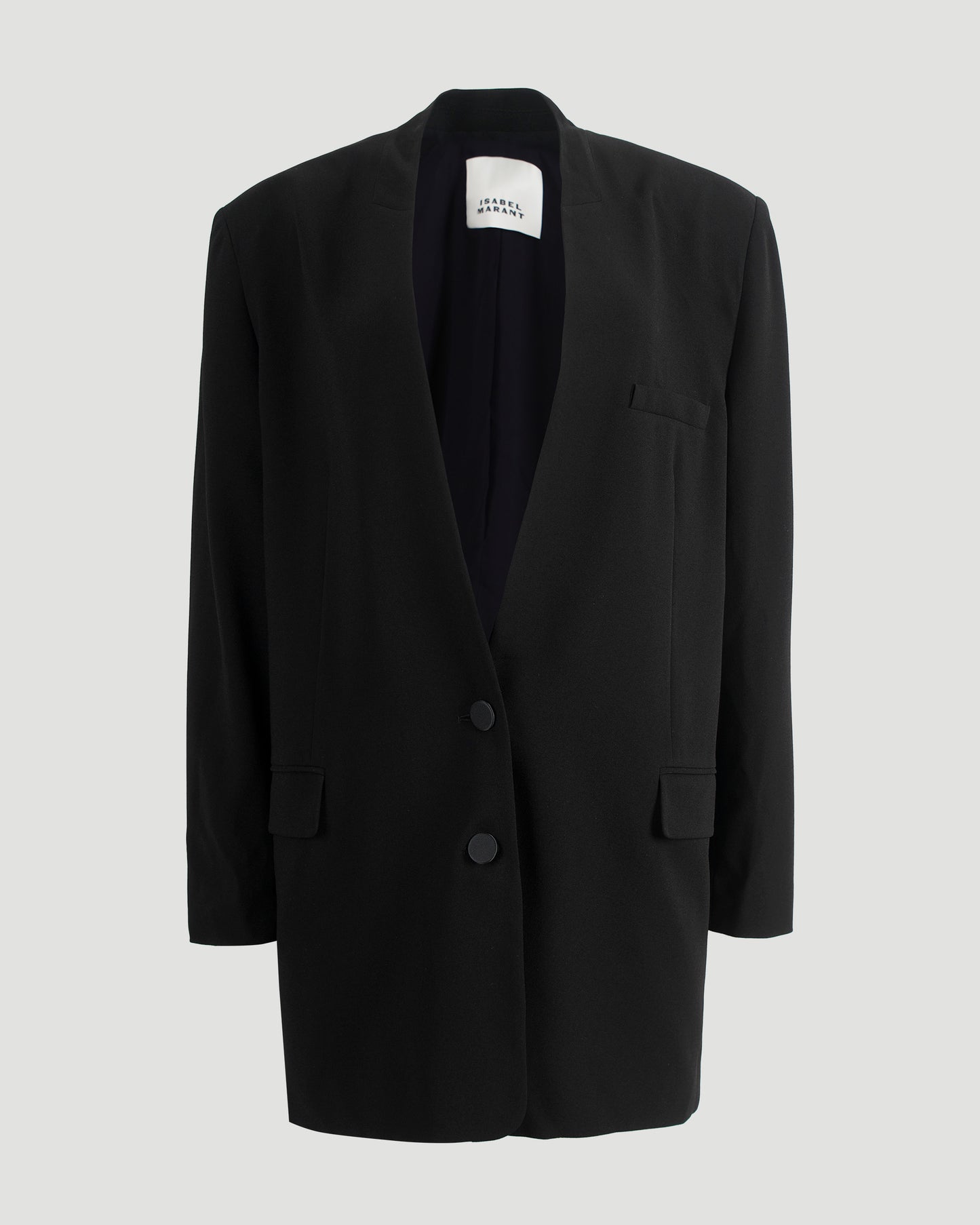 Single-breasted blazer in black