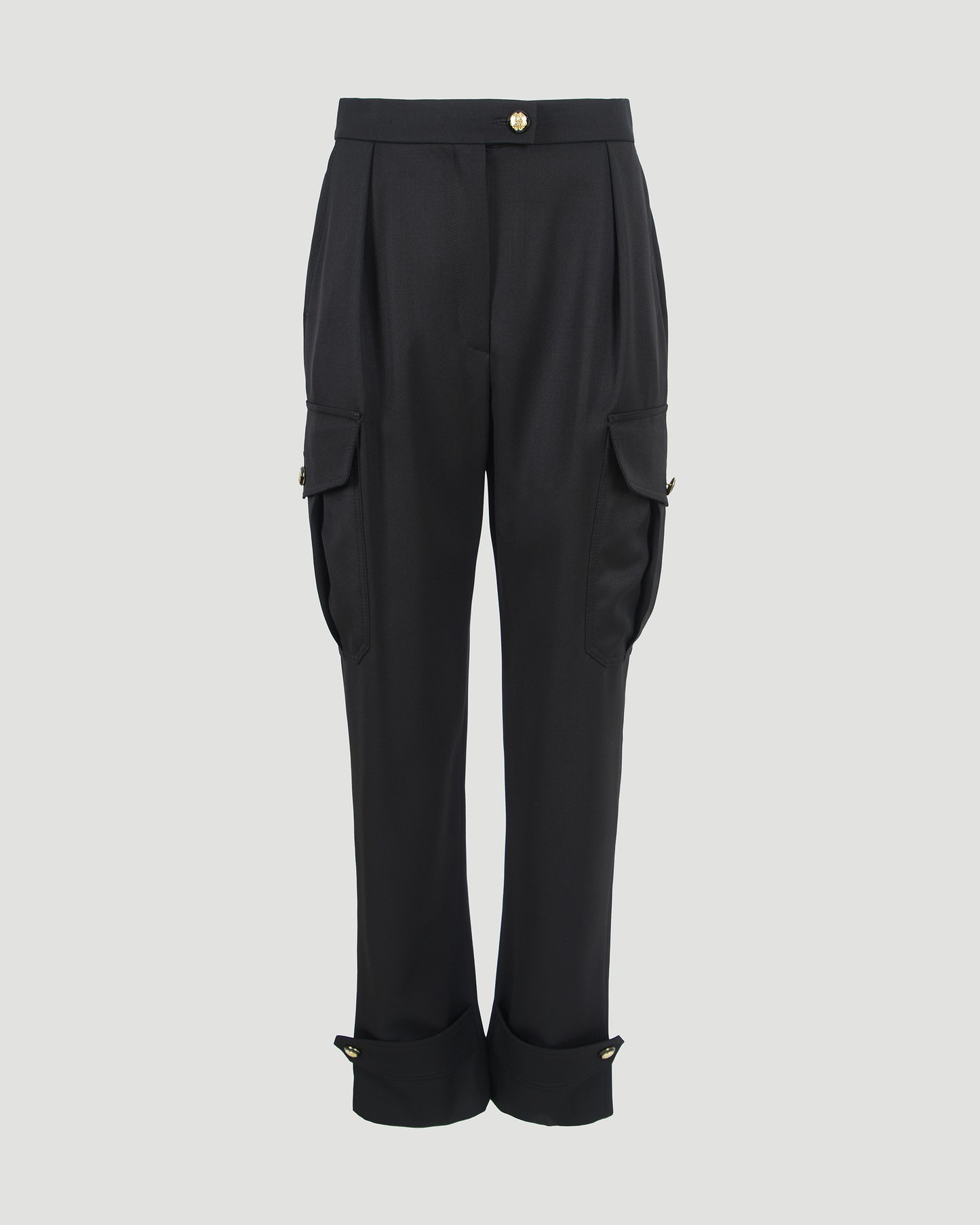 WOOL TROUSERS IN BLACK