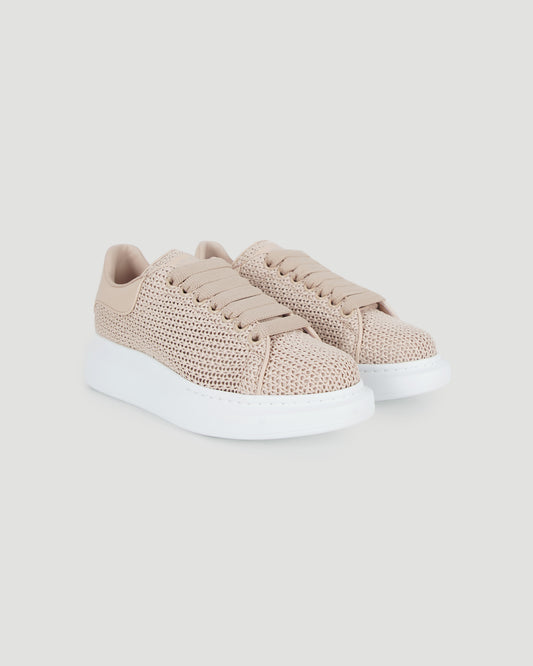 OVERSIZED SNEAKERS IN ROSE GOLD CROCHET